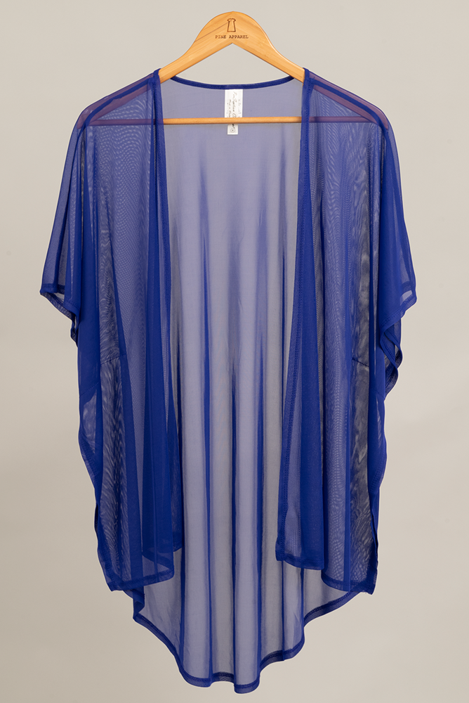 Mesh Kimono Royal Blue