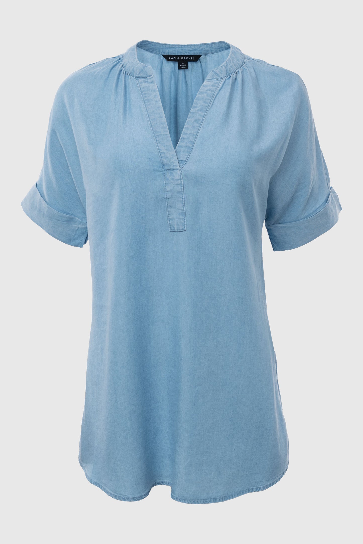 Light Rolled Cuff Tencel Tunic