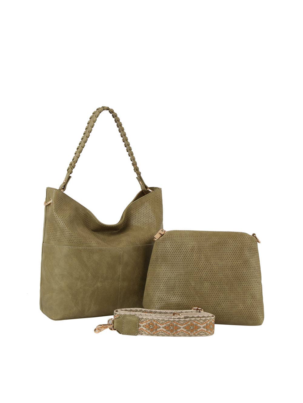 2 in 1 classic hobo tote and purse set