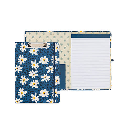 Clipboard Folio, Leopard Daisy