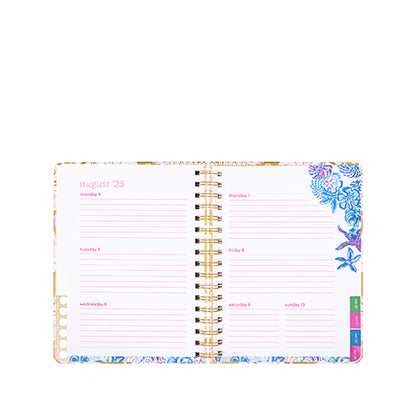 Large 17 Month Agenda, Gold Metallic Bon Vivants