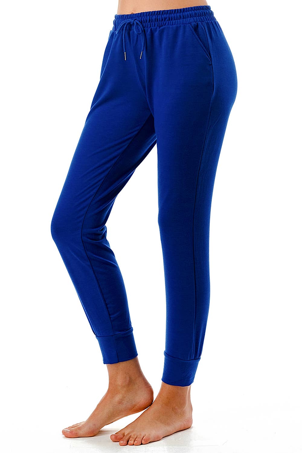 Solid royal blue color French terry jogger sweatpants