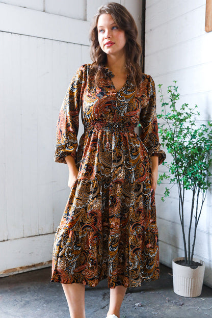 Golden Hour Glamorous Smocked Maxi Dress