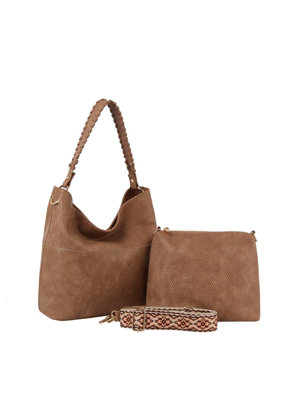 2 in 1 classic hobo tote and purse set