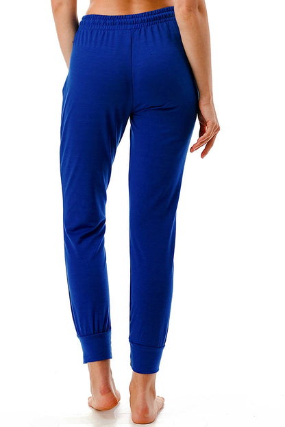 Solid royal blue color French terry jogger sweatpants