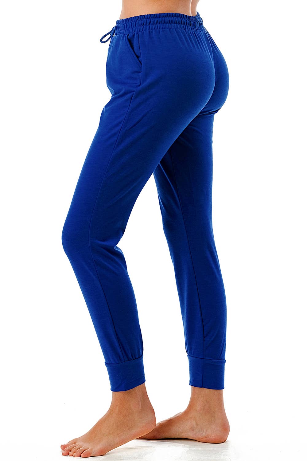 Solid royal blue color French terry jogger sweatpants