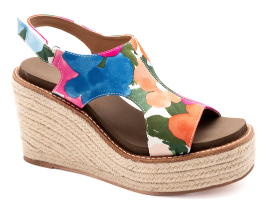 Freddie Flowers Wedge Sandal