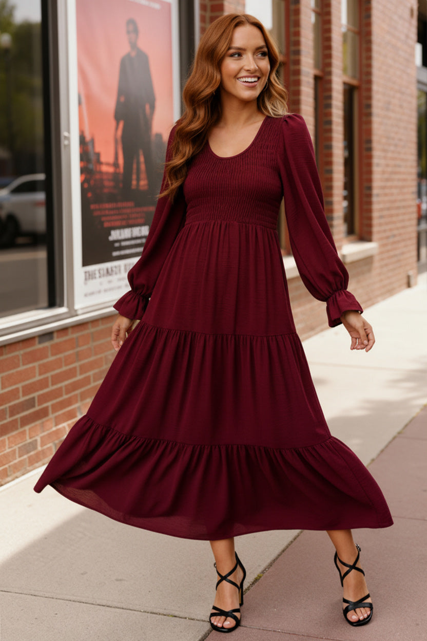 Burgundy Magic Maxi Dress