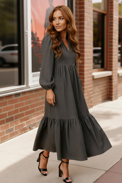 Slate Serenade Maxi Dress