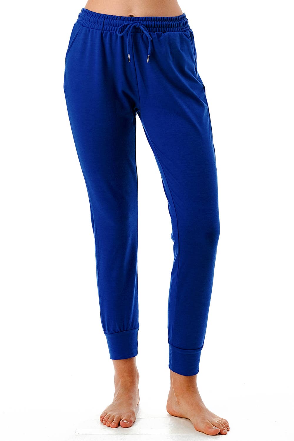 Solid royal blue color French terry jogger sweatpants