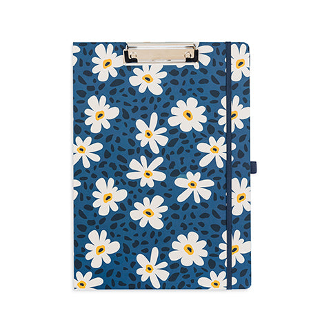 Clipboard Folio, Leopard Daisy