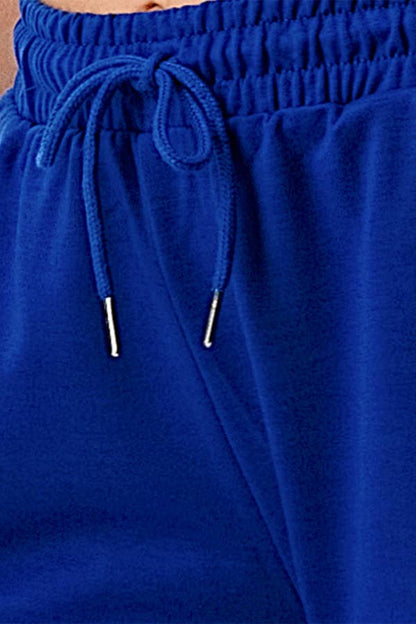 Solid royal blue color French terry jogger sweatpants