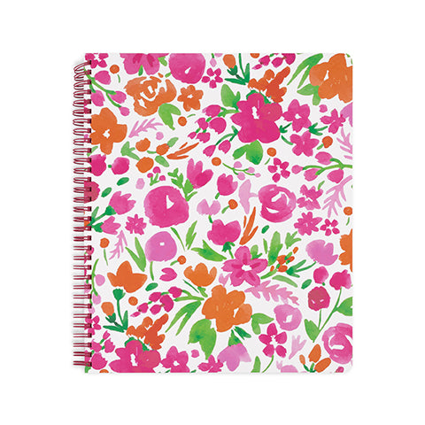 Large Notebook, Watercolor Flowers