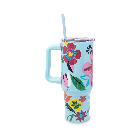 Stainless Steel 40 oz. Tumbler, Safari Floral